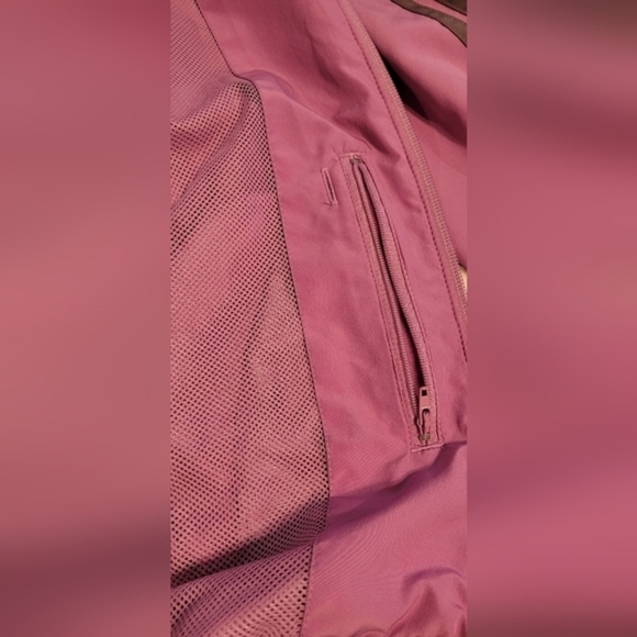 Adidas Jacket Medium Light Purple & Gray Classic Windbreaker - Picture 9 of 11